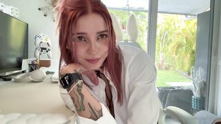 Babyfooji Went Horny During Work From Home Dildo Fucking Onlyfans Scene