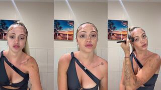 Woah Vicky Nipple Slip While Doing Makeup Livestream Video